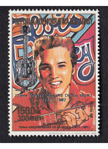 1988 - Francobollo commemorativo Elvis Presley Nuovo 15 Anni. della scomparsa